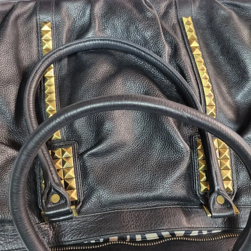 Fenn Wright Manson Large Black Leather Hobo with Bronze Hardware